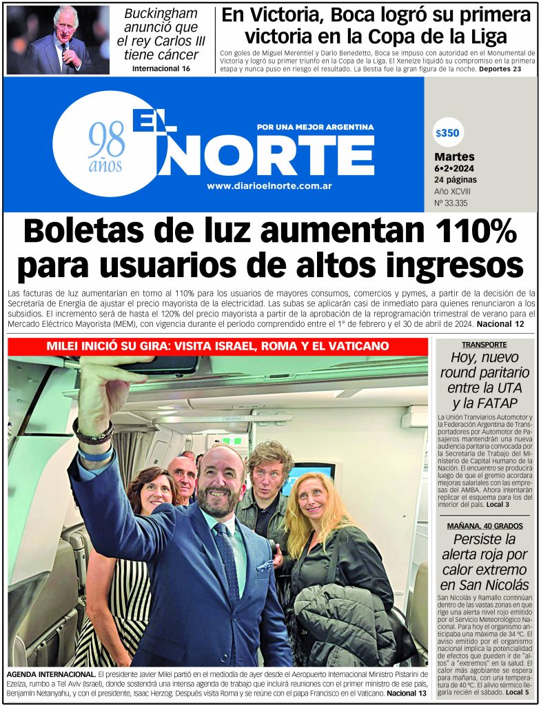 Tapa Del D A Martes De Febrero De Diario El Norte San Nicol S