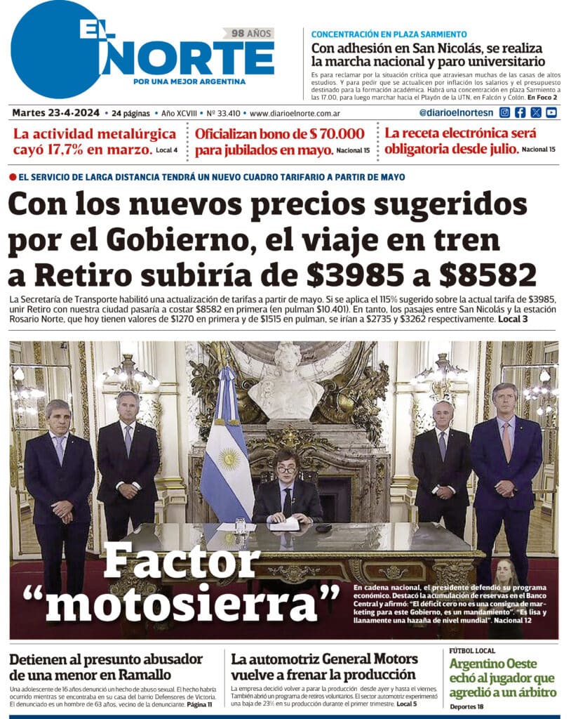 Diario EL NORTE edición digital martes 23 de abril 2024 Diario El