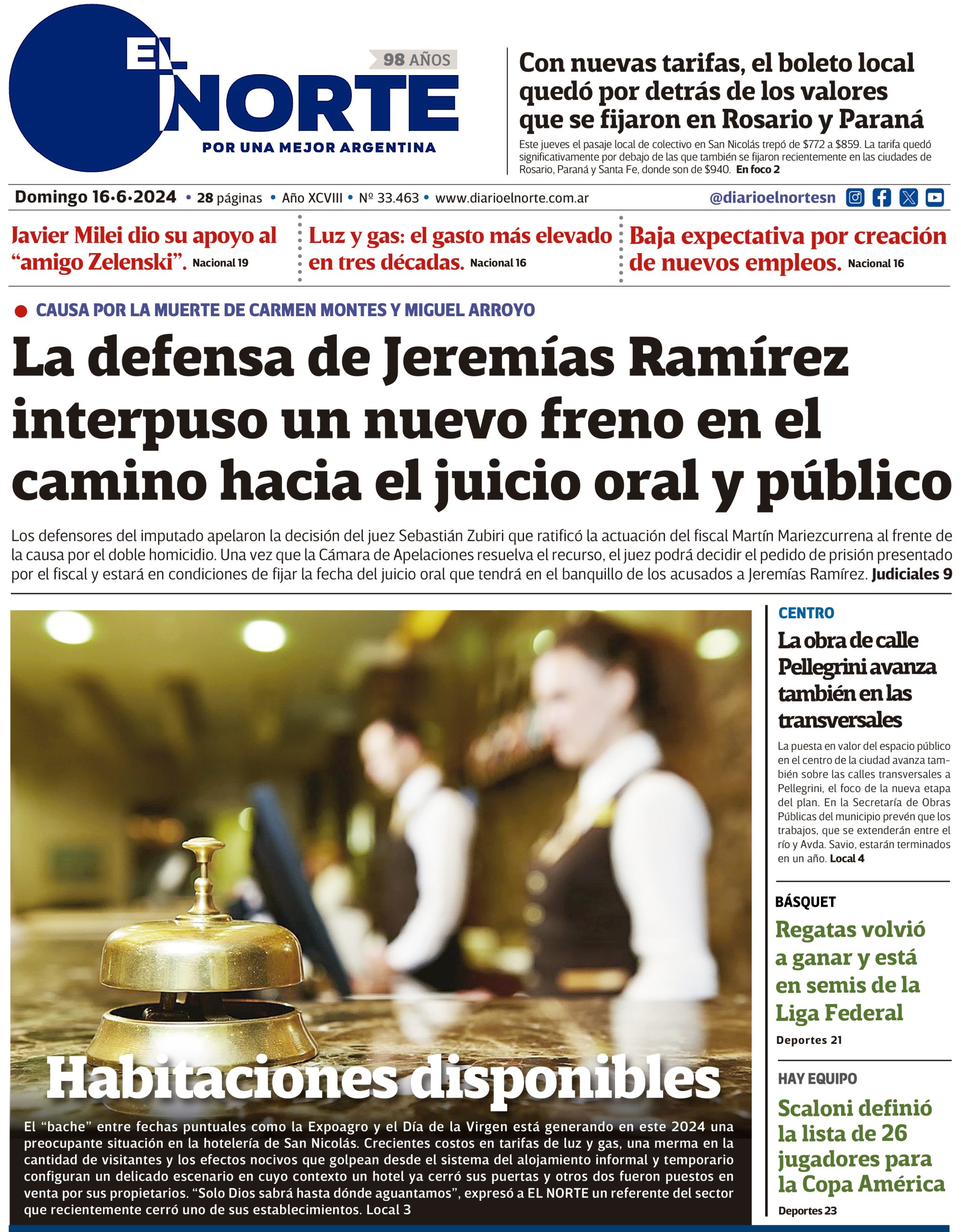 Diario EL NORTE edición digital domingo 16 de junio 2024 Diario