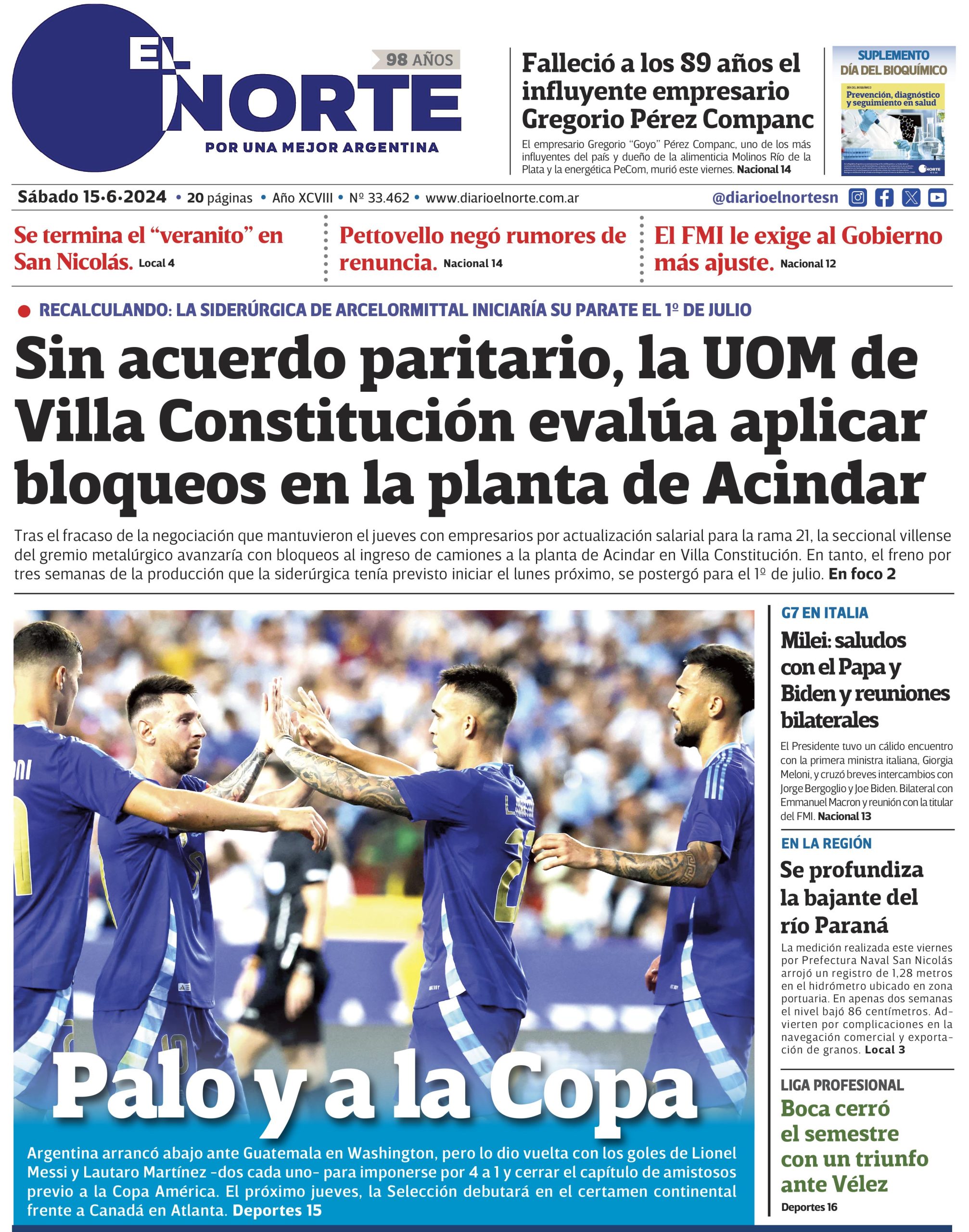 Diario El Norte Edición Digital Sábado 15 De Junio 2024 Diario El Norte San Nicolás 5418