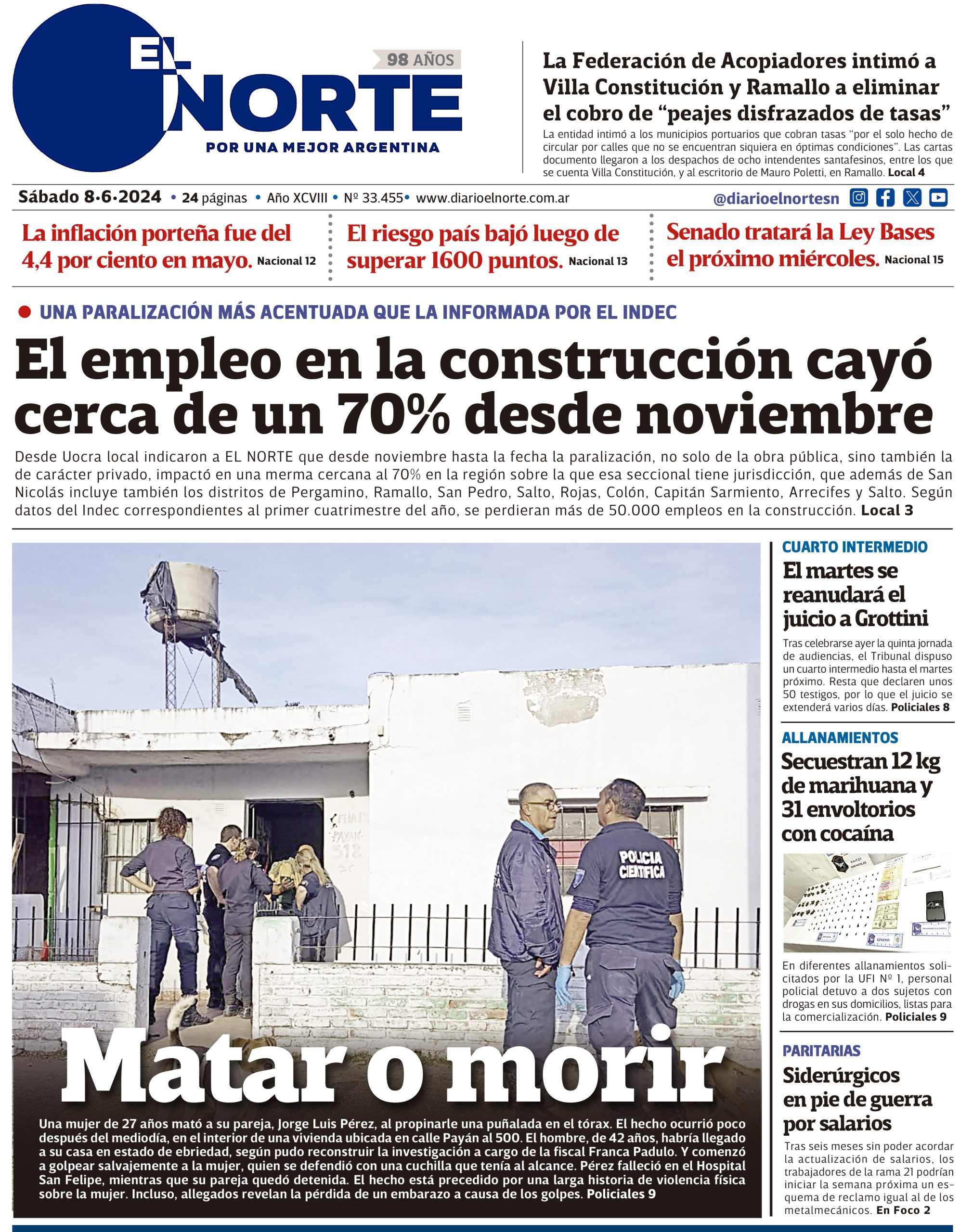 Diario El Norte Edición Digital Sábado 8 De Junio 2024 Diario El Norte San Nicolás 1020