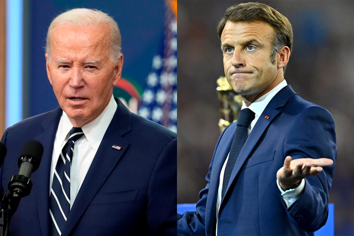 Biden habló con Macron sobre Oriente Medio y Ucrania en una visita a Francia