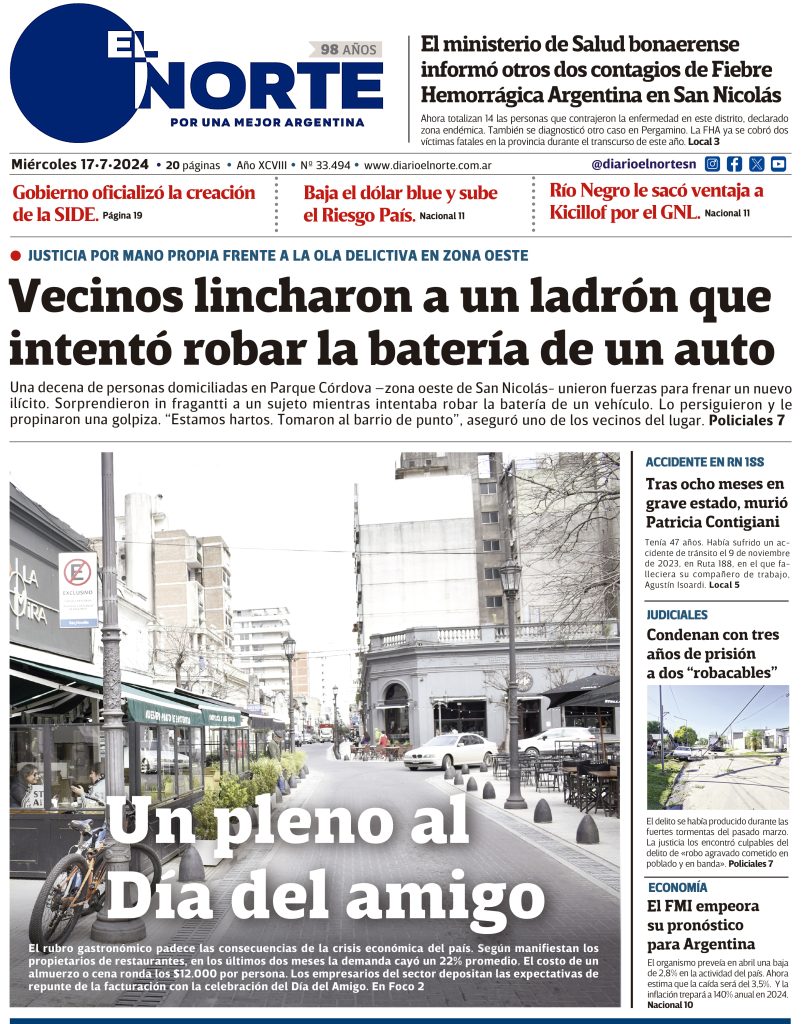 Diario El Norte Edición Digital Miércoles 17 De Julio 2024 Diario El Norte San Nicolás 0680