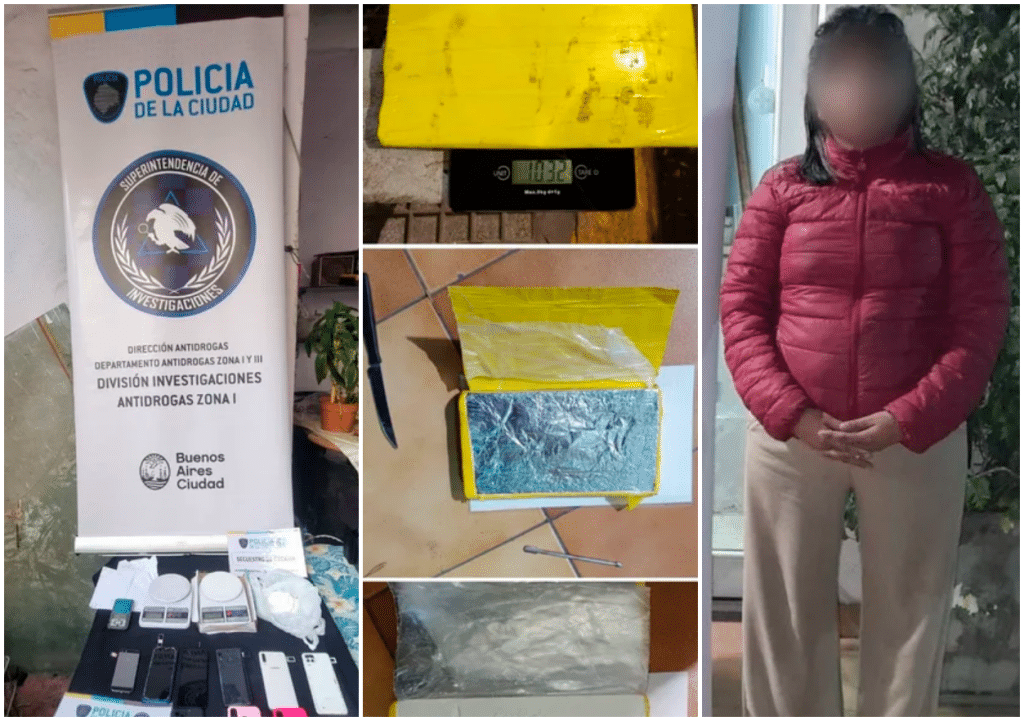 Una mujer transportaba $7 millones en cocaína y fue detenida en Belgrano