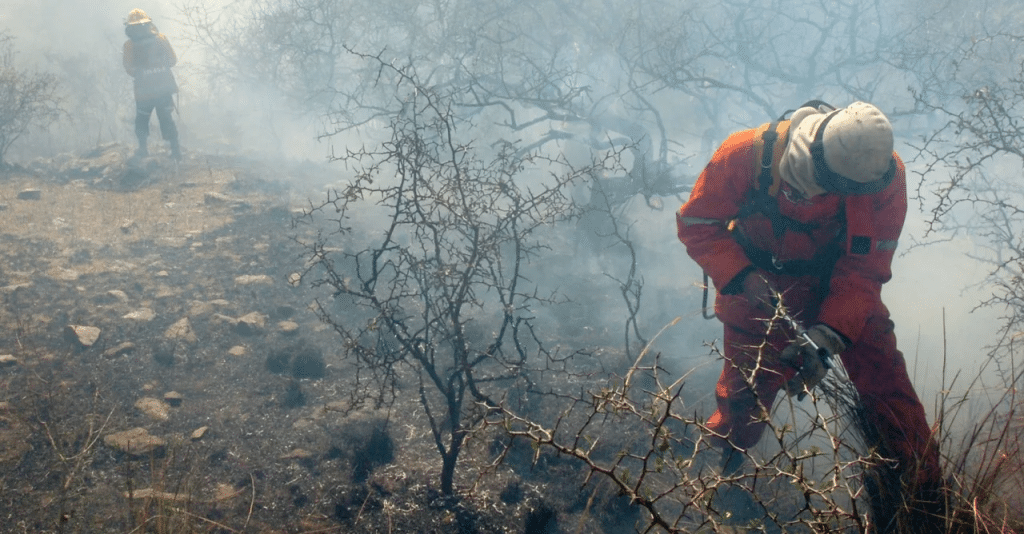 Córdoba San Javier incendio foco