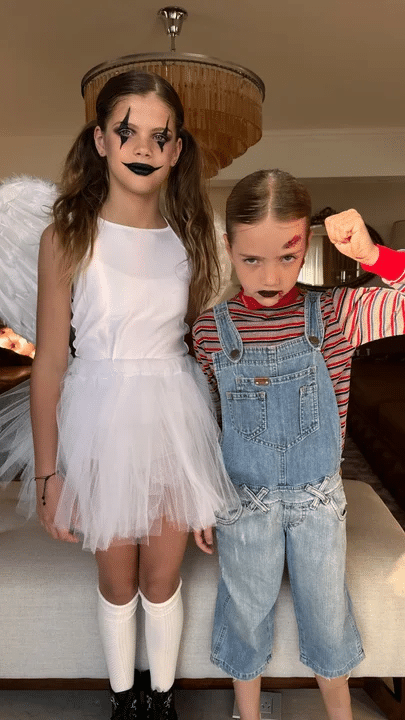 El aterrador Halloween de Francesca e Isabella, producidas por su mamá, Wanda Nara