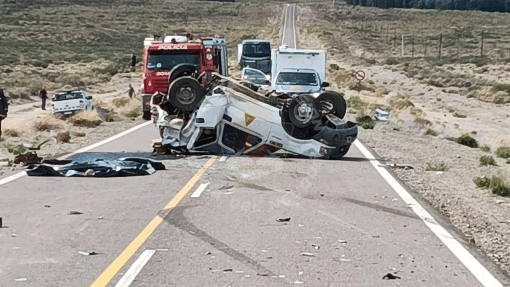 Un empleado de vialidad murió en un violento accidente ocurrido en Ruta 40 cerca de Zapala