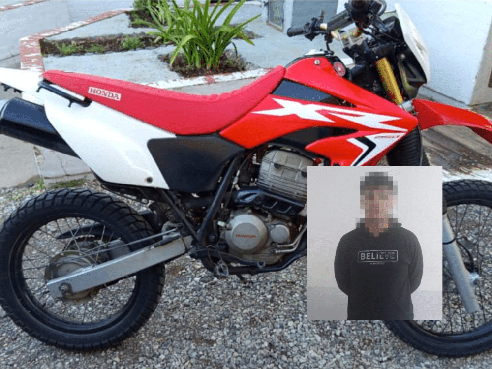 Un joven de 19 años circulaba con una moto con numeración adulterada y fue aprehendido