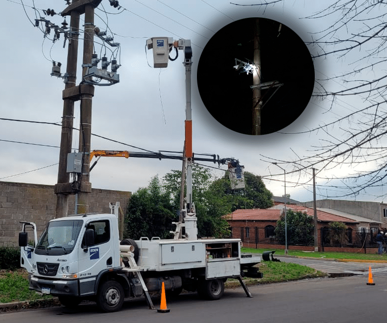 En medio de la tormenta de anoche, delincuentes sustrajeron un transformador en zona oeste