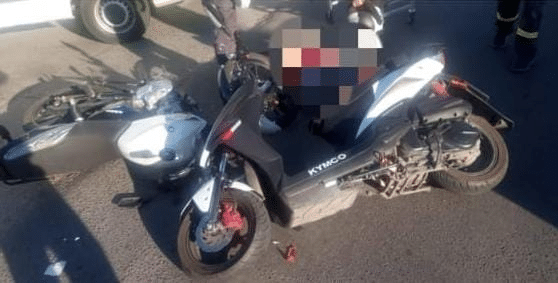 motociclistas heridos choque Savio accidente