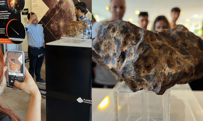 El Planetario de la UNLP presentó el fragmento de un meteorito