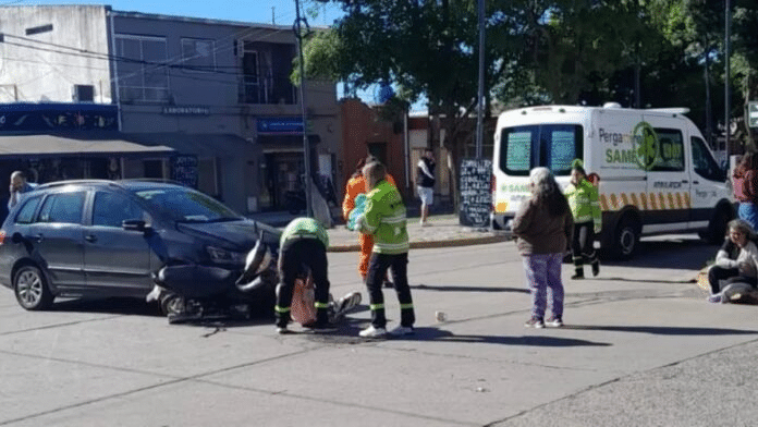 Pergamino: abuela, madre y beba de 13 días chocaron a bordo de una moto