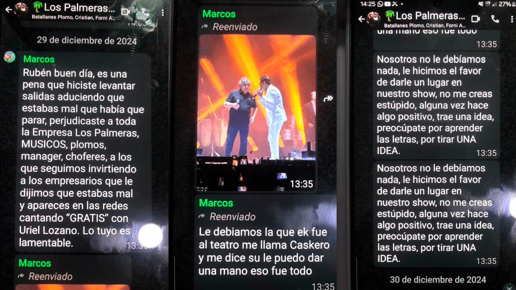 Cacho Deicas Marcos Camino cantante Los Palmeras