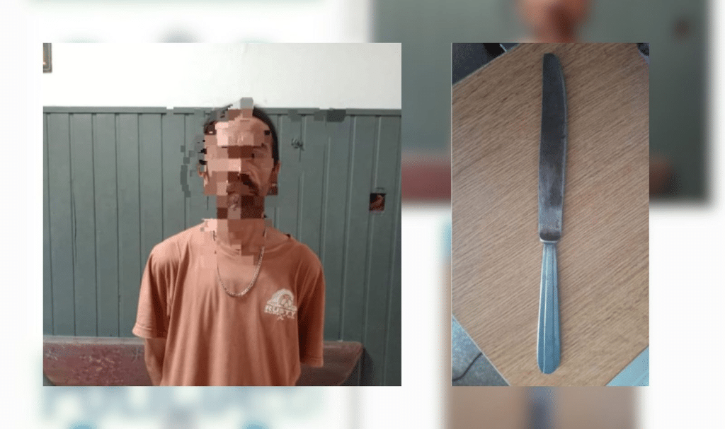 detuvieron a un sujeto detenido cuchillo 20