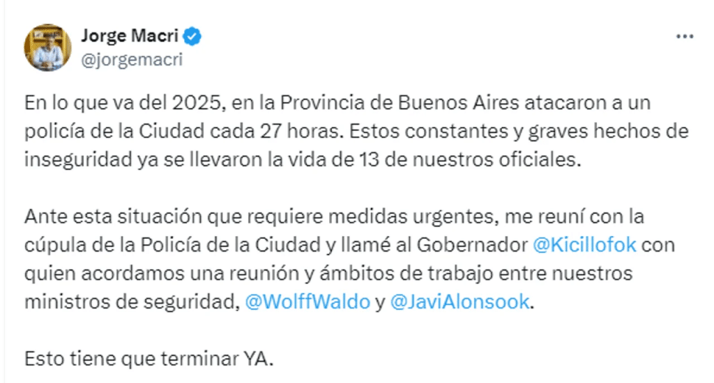 "Esto se tiene que terminar ya": la razón por la que Jorge Macri llamó a Axel Kicillof para hacer una reunión