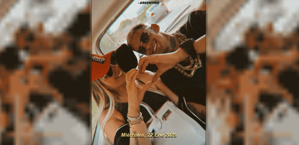 "Mientras mi novio...": Wanda Nara y L-Gante se declararon su amor en redes