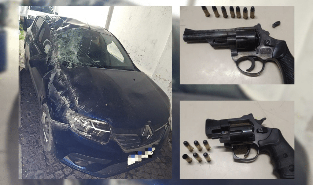 VOLCÓ HUYÓ DETENIDO ARMAS hombre revólver