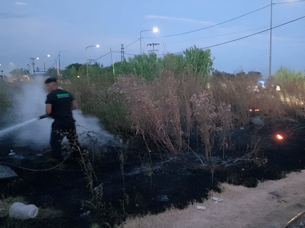 fuego partido San Nicolás