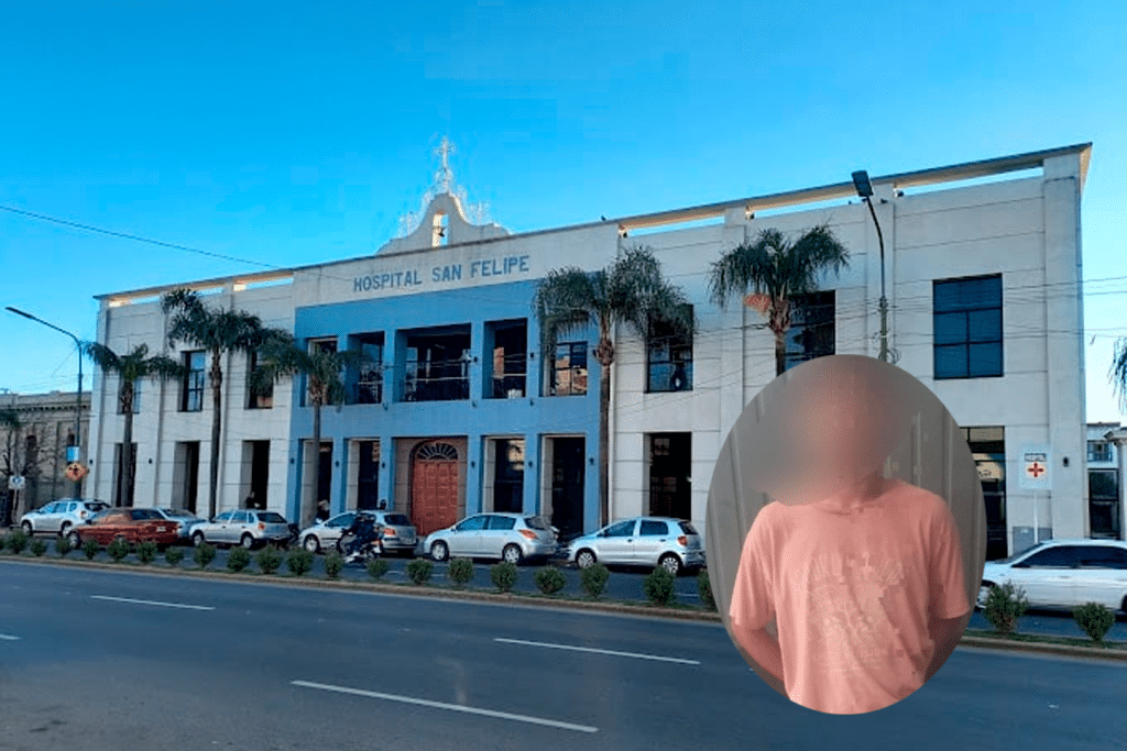 joven robo agravado hospital