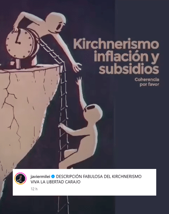 Milei arremete contra el Kirchnerismo redes sociales