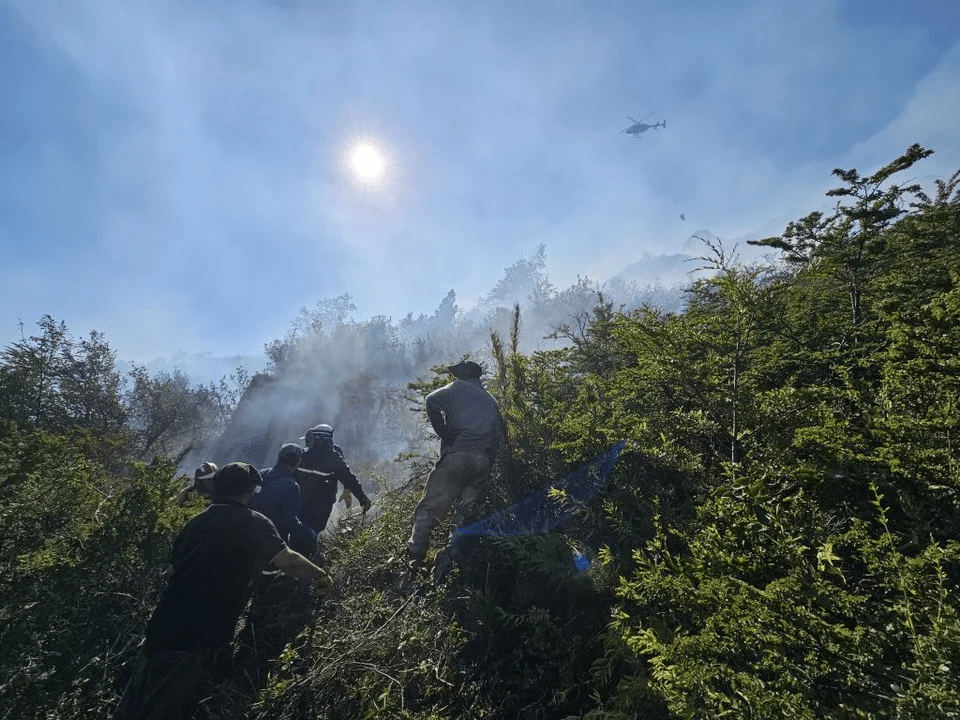 El incendio en el Parque Nacional Lanín sigue activo, en el Nahuel Huapi avanza sin control y en El Bolsón continúan los trabajos de limpieza