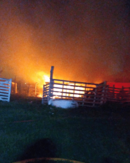 Incendio vivienda en Ramallo bomberos