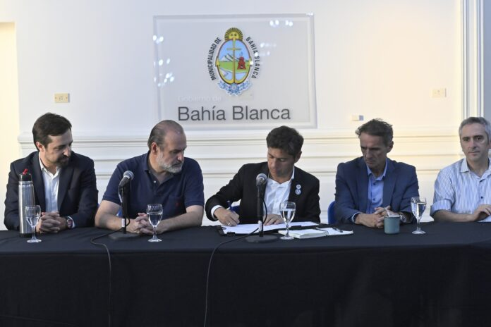 Bahía Blanca: Kicillof detalló cómo avanzan los trabajos de reconstrucción hídrica