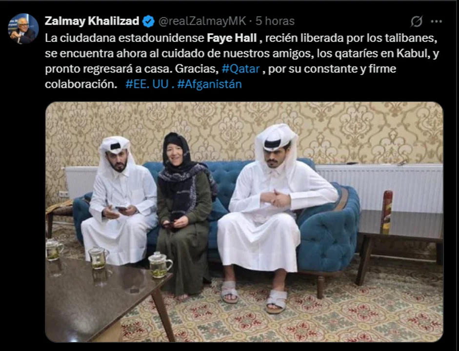 Donald Trump celebra la liberación de Faye Hall, ciudadana estadounidense detenida por talibanes