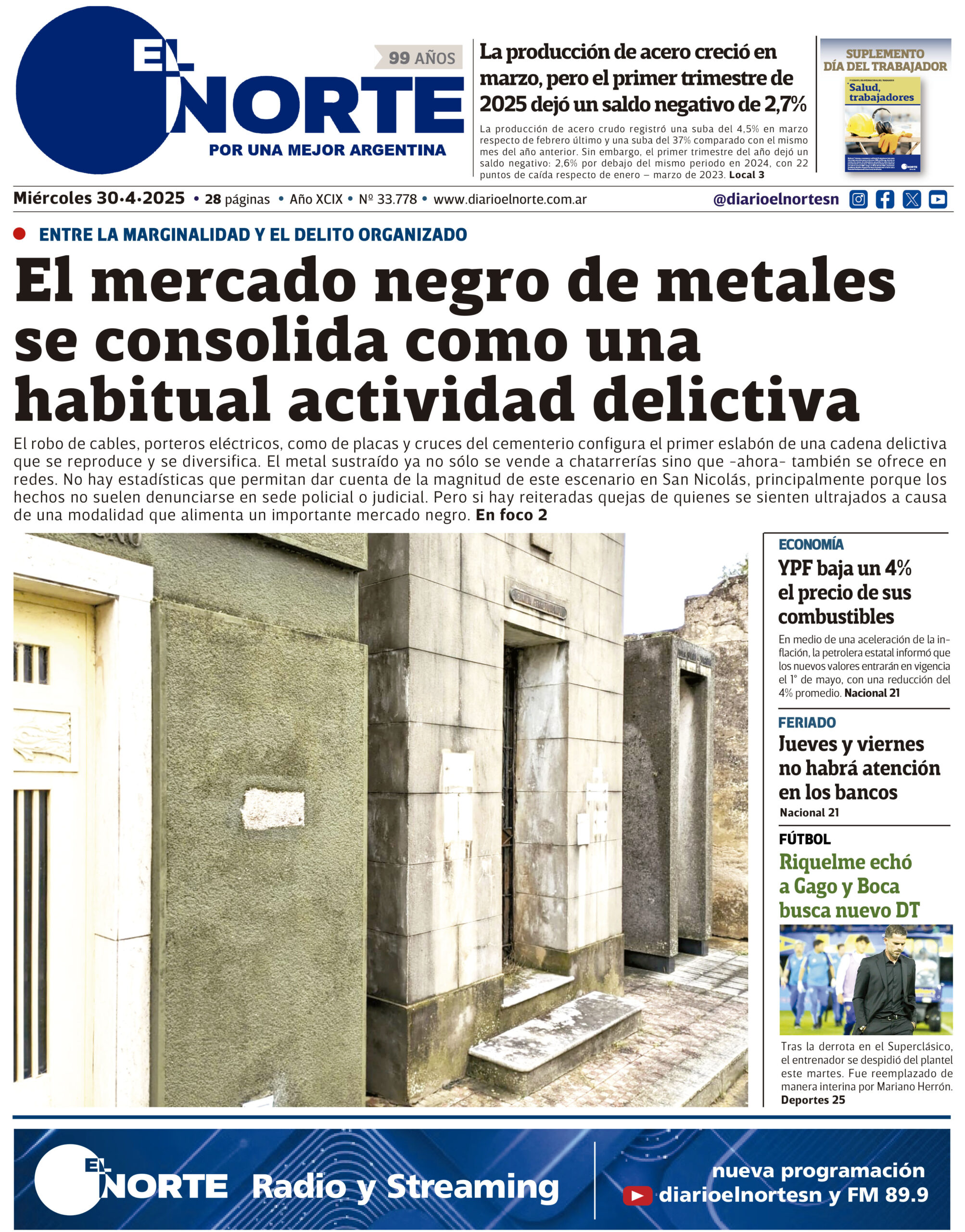 Edición digital: miércoles 30 de abril de 2025 | Diario El Norte - San ...
