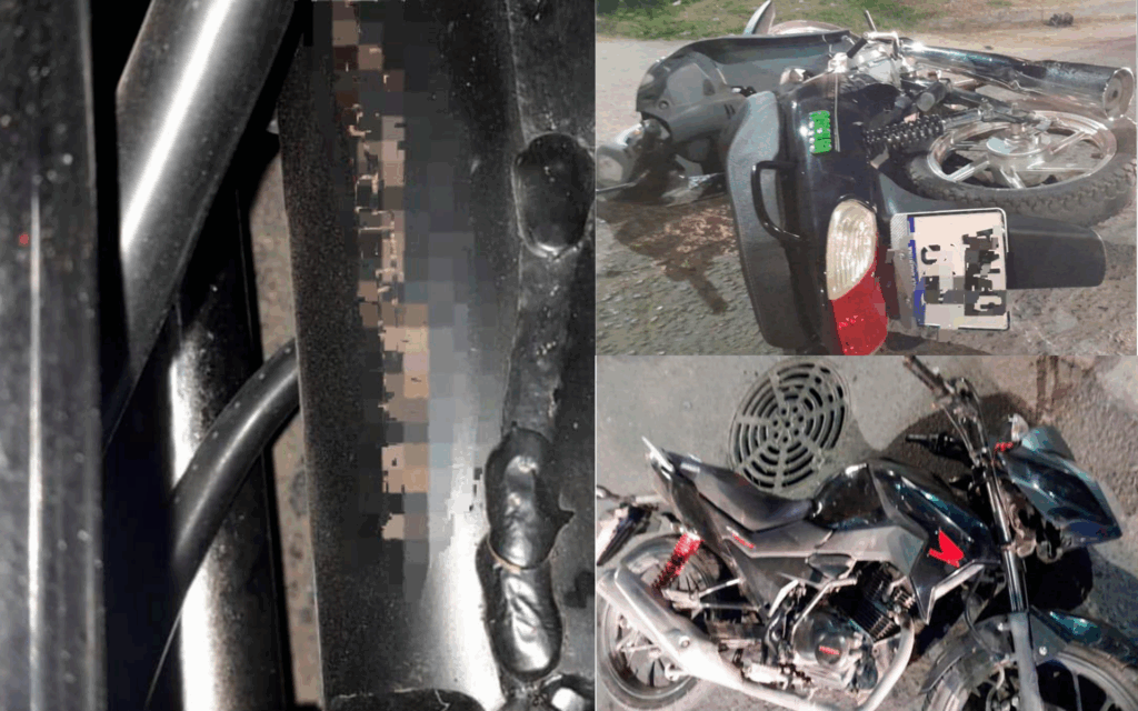 herido grave y una menor motos