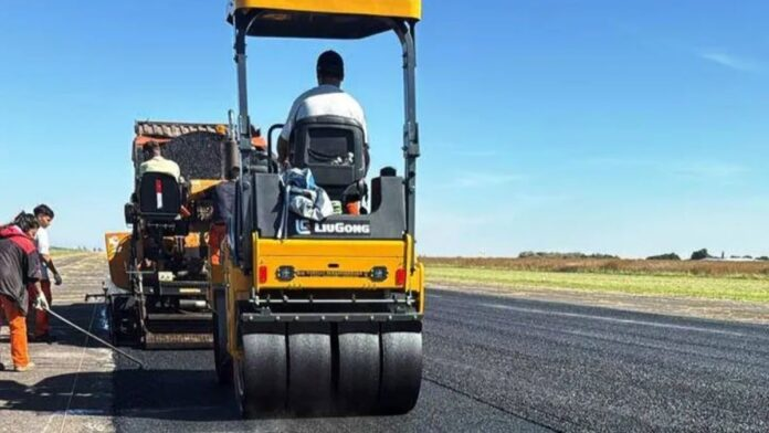 Pergamino: obras de repavimentación en la pista principal del aeródromo