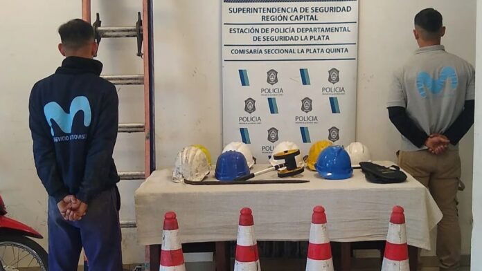 La Plata: se hacían pasar por empleados de una compañía de telecomunicaciones para robar cables en el centro