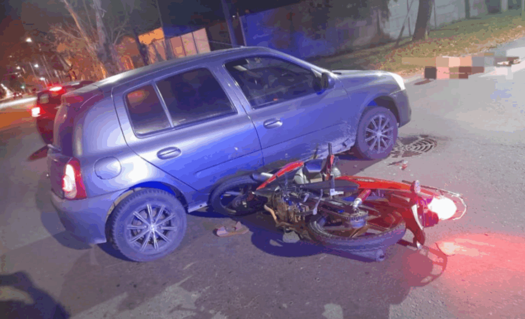 motociclista resultó herido hospital