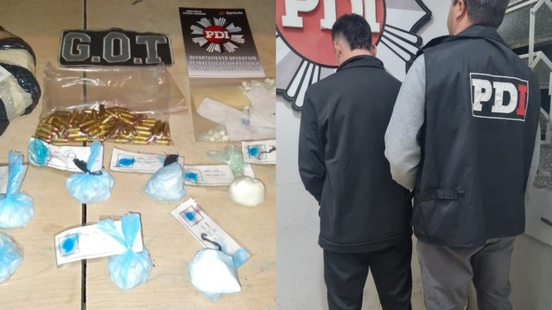 Villa Constitución: arrestaron a un hombre acusado por agredir a un hombre y su hijo, y hallaron estupefacientes y municiones en su poder