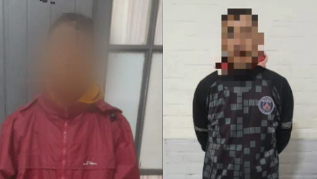dos hombres con pedido captura
