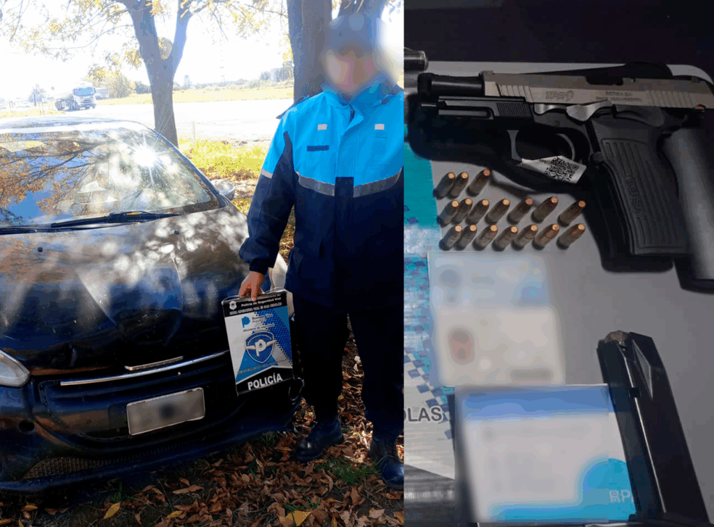 Interceptaron en Ruta 9 km 231 a un conductor armado y con restricción perimetral vigente