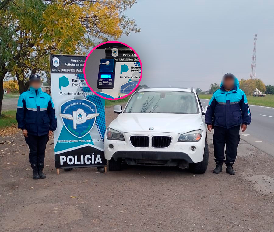 Interceptaron un BMW robado en un operativo vial en la Ruta 9 km 231: encontraron cocaína e imputaron a tres personas