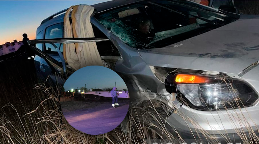 Una camioneta y un tren colisionaron en barrio Sironi y trasladaron a los ocupantes del vehículo al Hospital