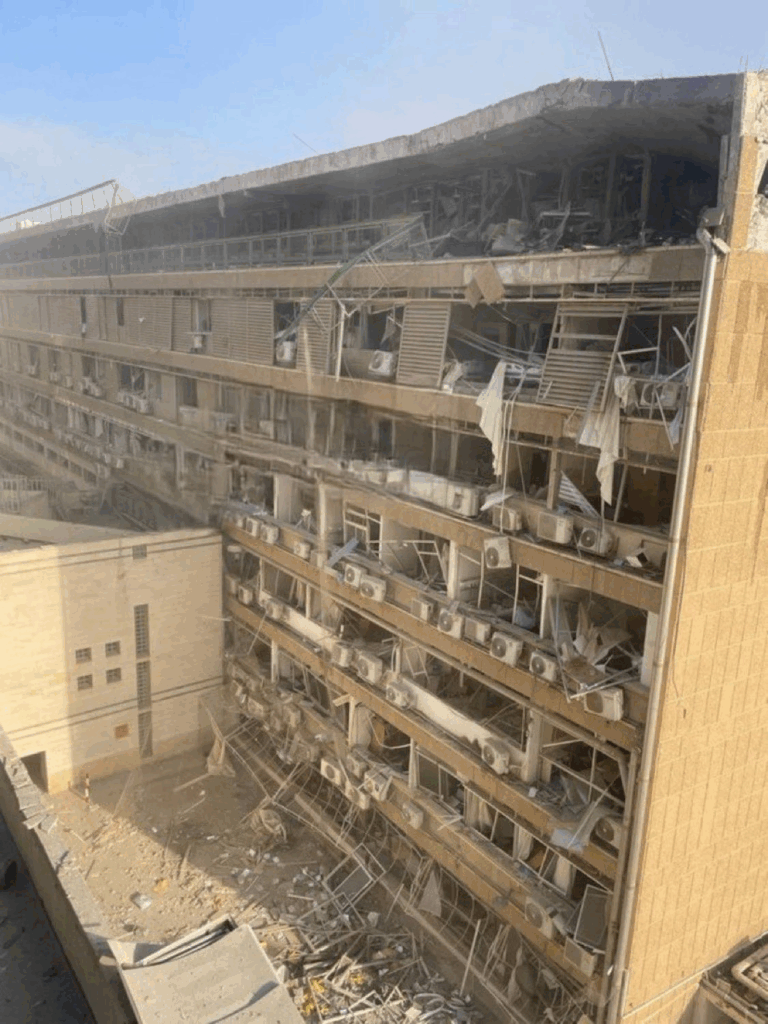 misil iraní impactó hospital