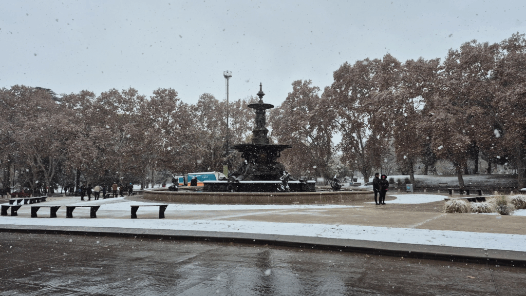 ola polar cubre de nieve país