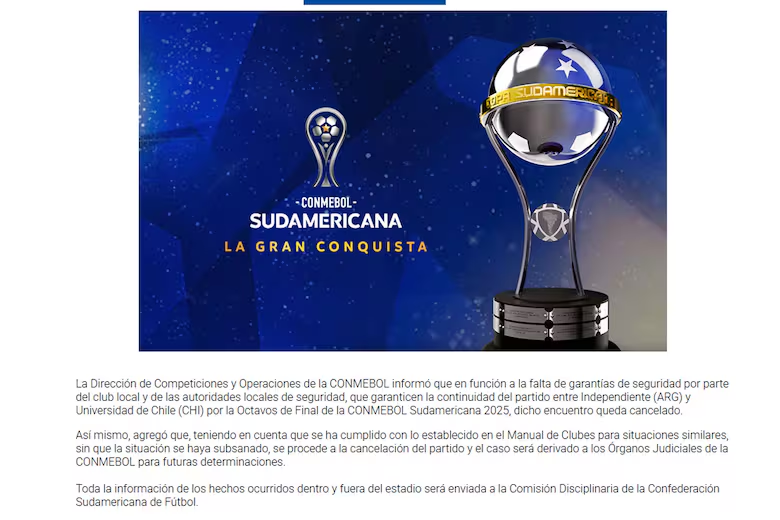 comunicado conmebol avellaneda