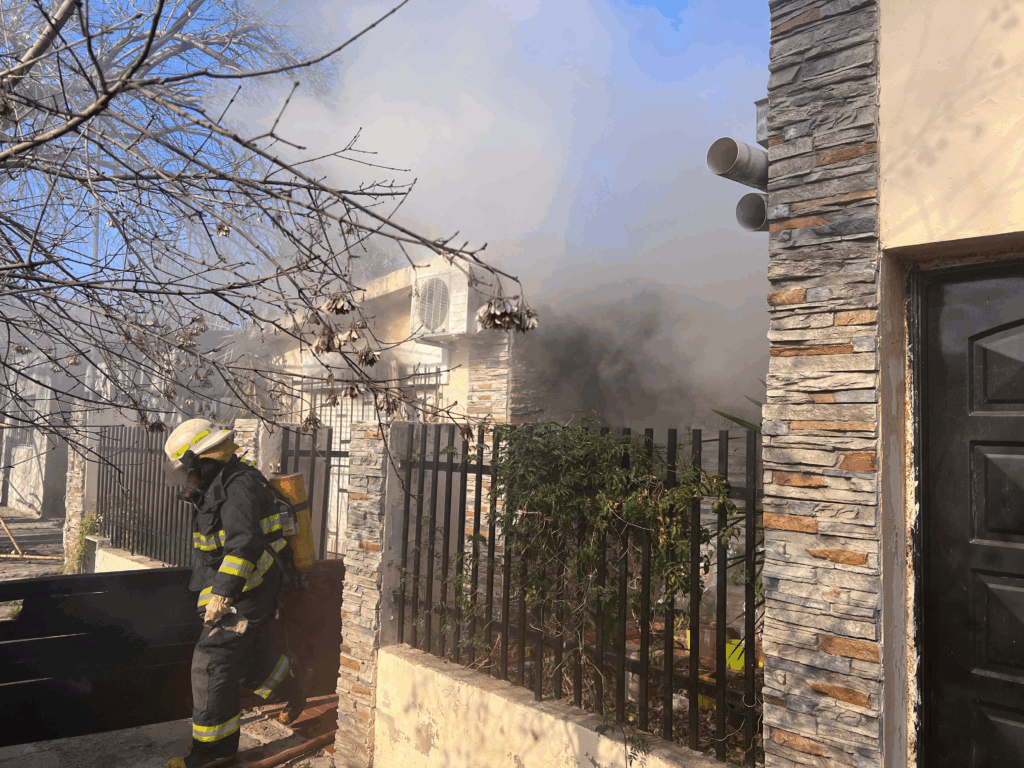 incendio en barrio las mellizas bomberos