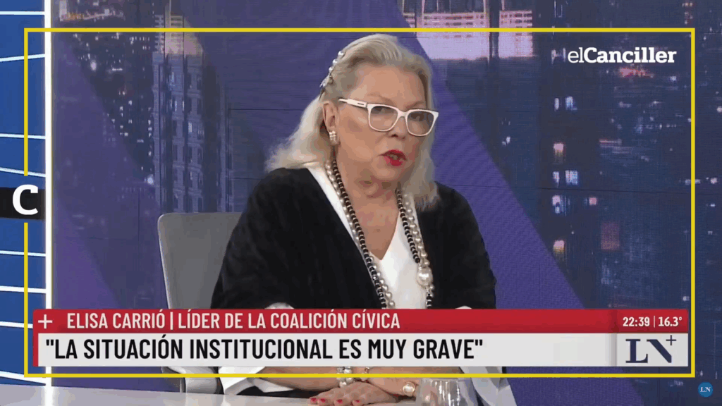 carrió fulminó a milei presidente