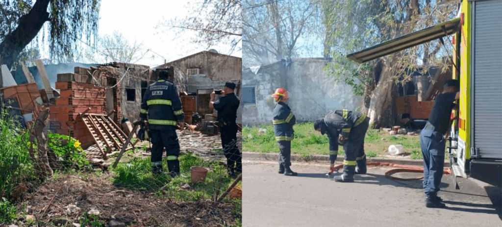 Incendio en una vivienda en barrio Güena: los bomberos lograron sofocar las llamas