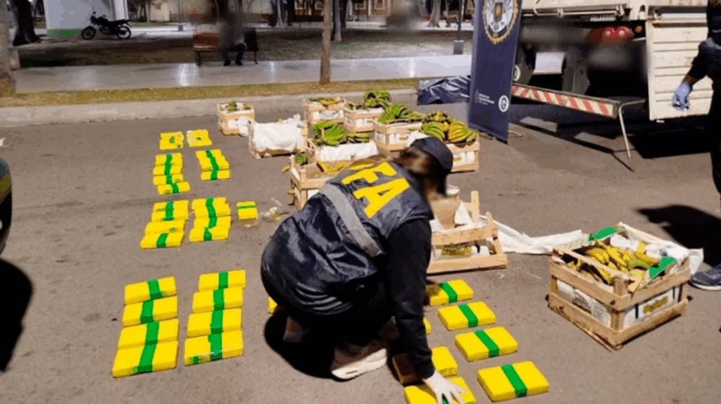 Santiago del Estero: secuestraron 85 kilos de cocaína en un camión que transportaba bananas