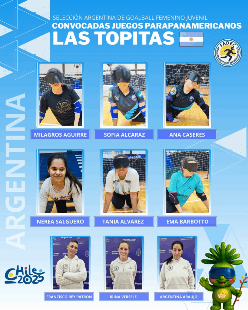 Goalball: la nicoleña Ema Barbotto convocada por “Las Topitas” para los Parapanamericanos de Chile