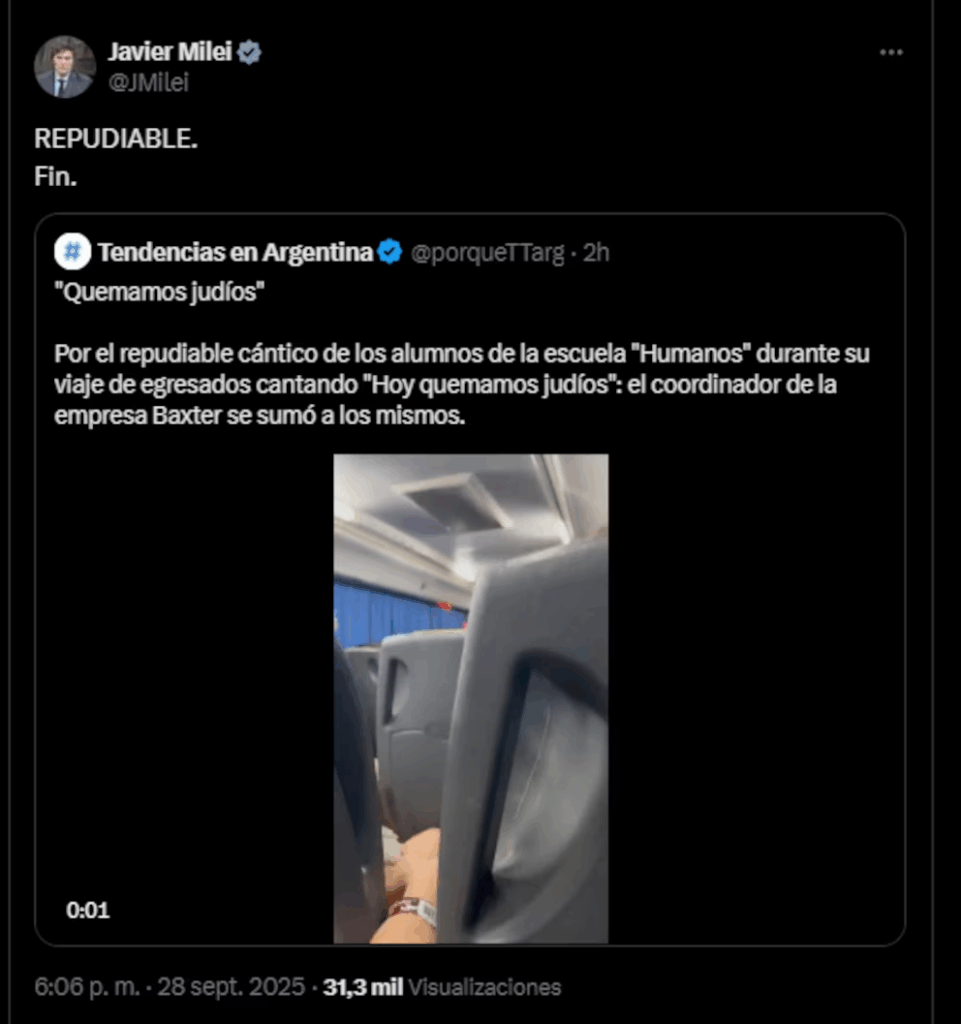 Repudio por cánticos antisemitas en un viaje de egresados en Bariloche