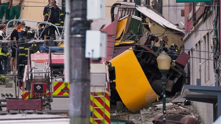 accidente descarriló un funicular en lisboa