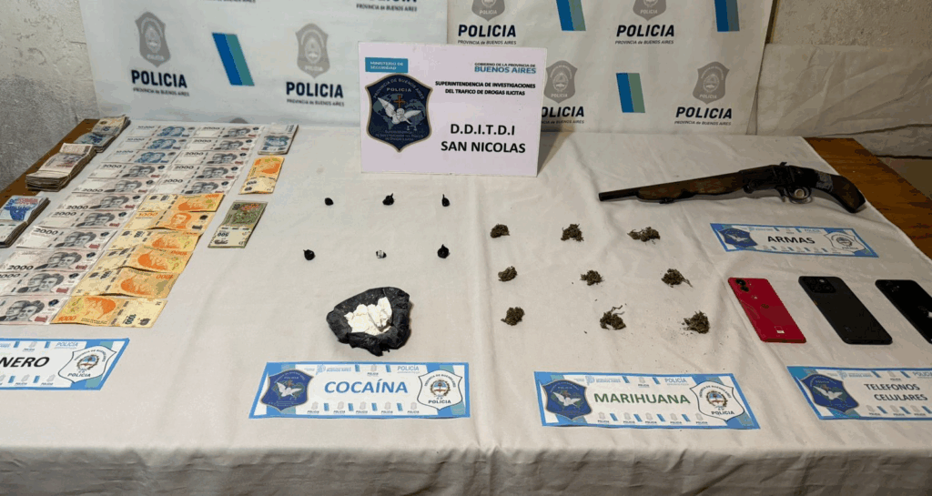 dos allanamientos simultáneos cocaína