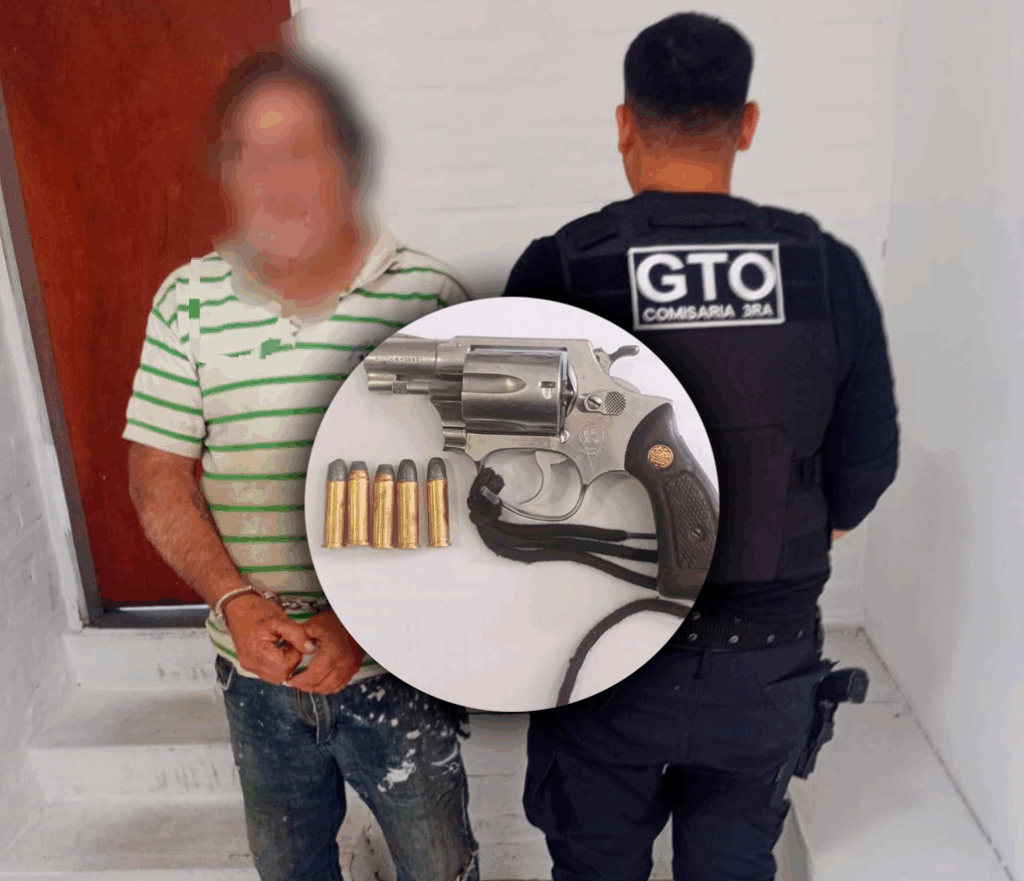 Tras un allanamiento, secuestraron un revólver con cinco municiones y aprehendieron a un hombre tras amenazar a otro